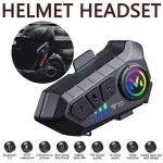 Motorcycle Bluetooth Headset Speaker Waterproof 5.3 Bluetooth Helmet Headphone