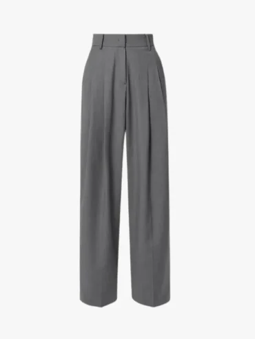 Frankie Shop Gelso Pleated Tencel-Blend Straight-Leg Pants