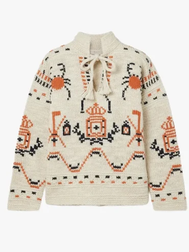 Tory Burch Intarsia Wool-Blend Sweater
